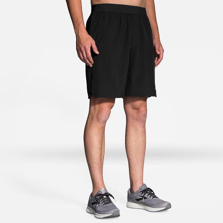 Brooks Equip 9 Running Shorts - Men's - Grey (94137-EXIB)